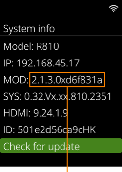where to find software version on 100-Series products