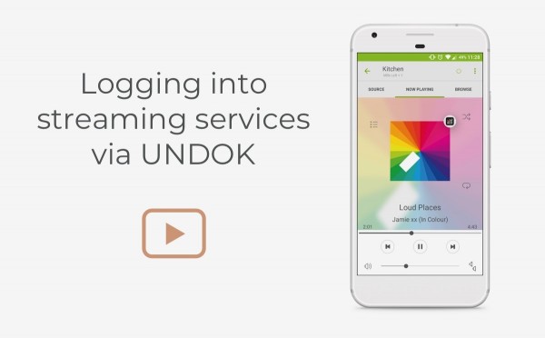 How to log into streaming services via UNDOK